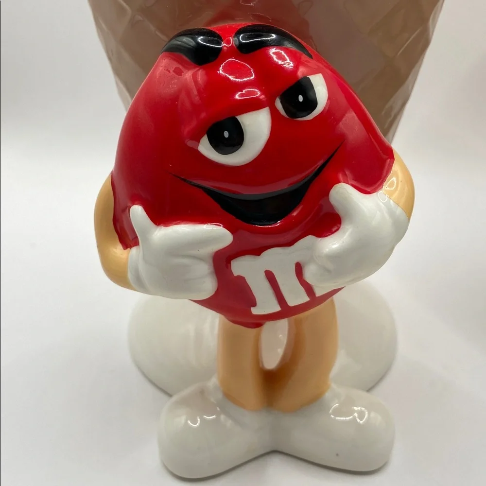 Galerie M&M’s Ceramic Waffle Cone Ice Cream Cup Red & Green Set of 2